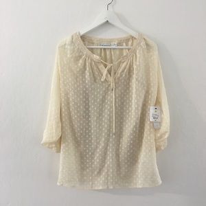NWT Polka Dot tulle blouse w/ matching tank top